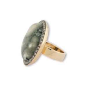 Rosé gold with Ocean Jasper and champagne diamonds