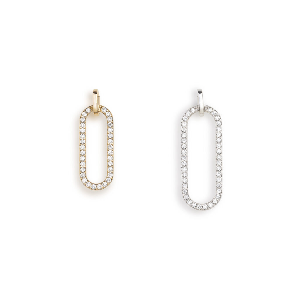 Rosé gold pendant with diamonds