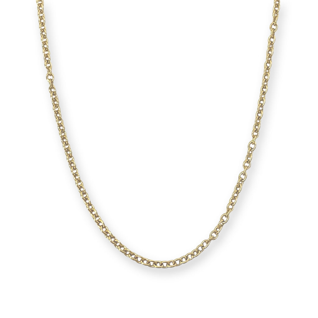 Yellow gold necklace 50 cm