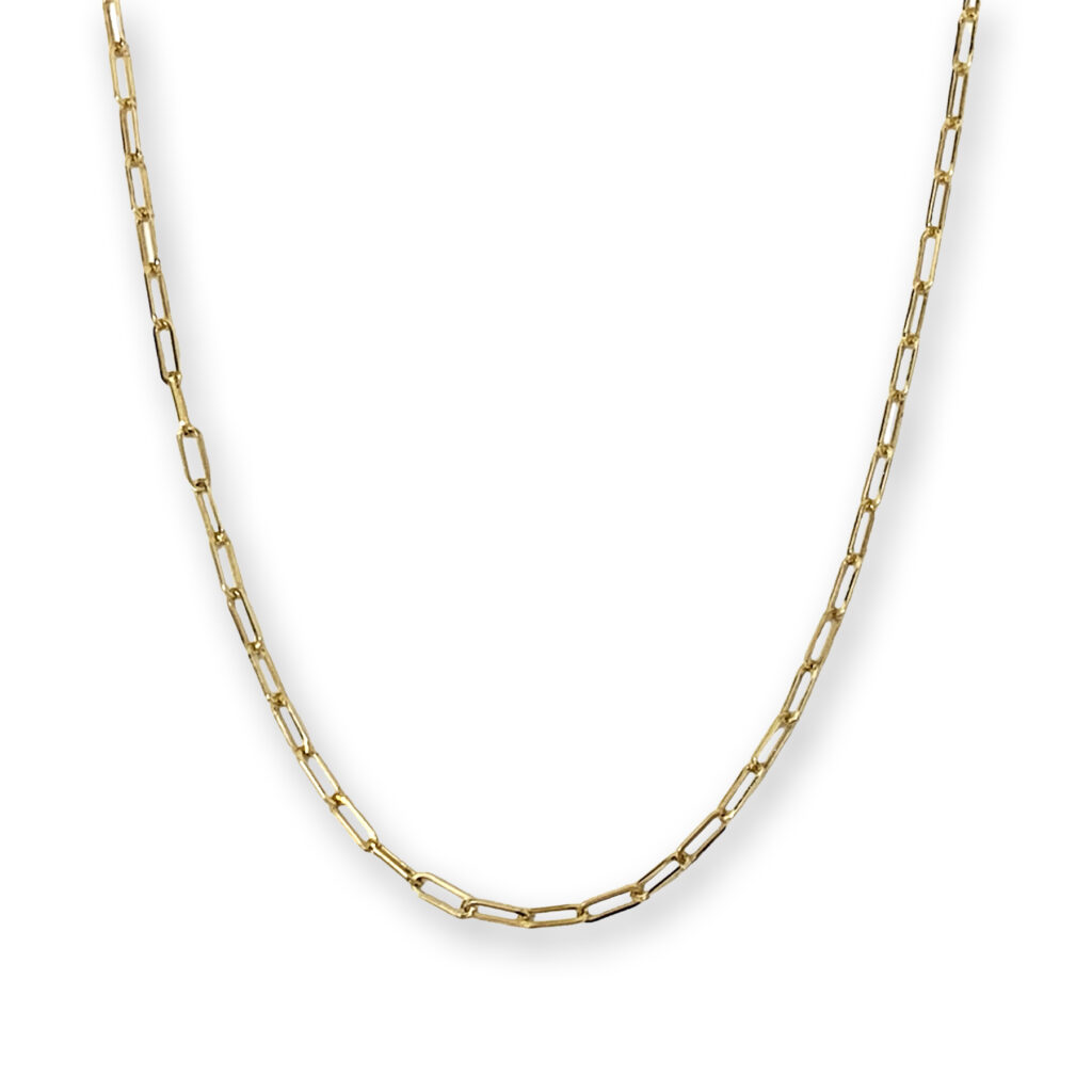 Yellow gold necklace 51 cm