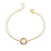 Yellow golden necklace with rainbow gemstones - Image 2