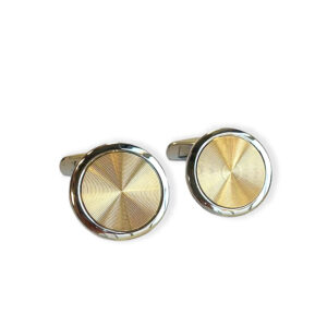 Steel/gold cufflinks