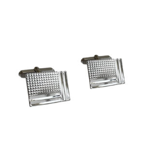 White golden cufflinks