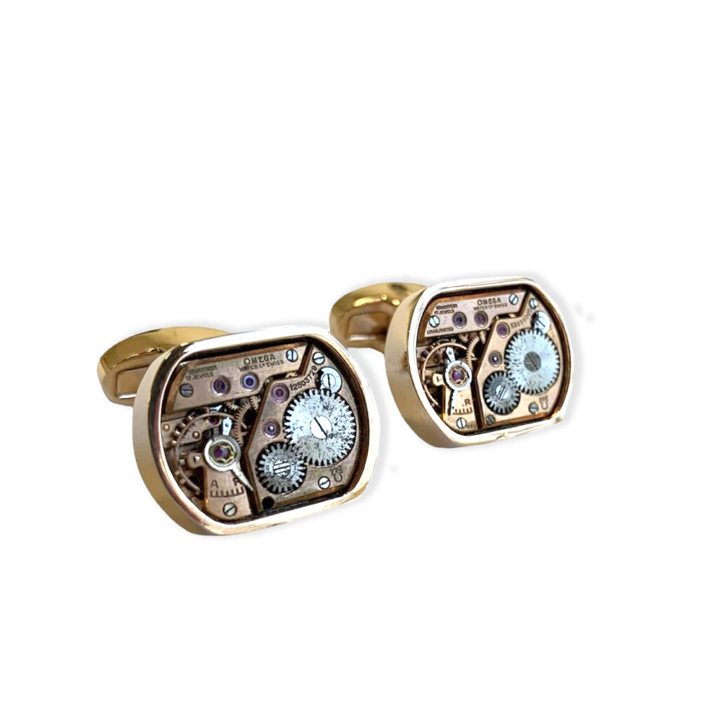 Cufflinks with Omega movement