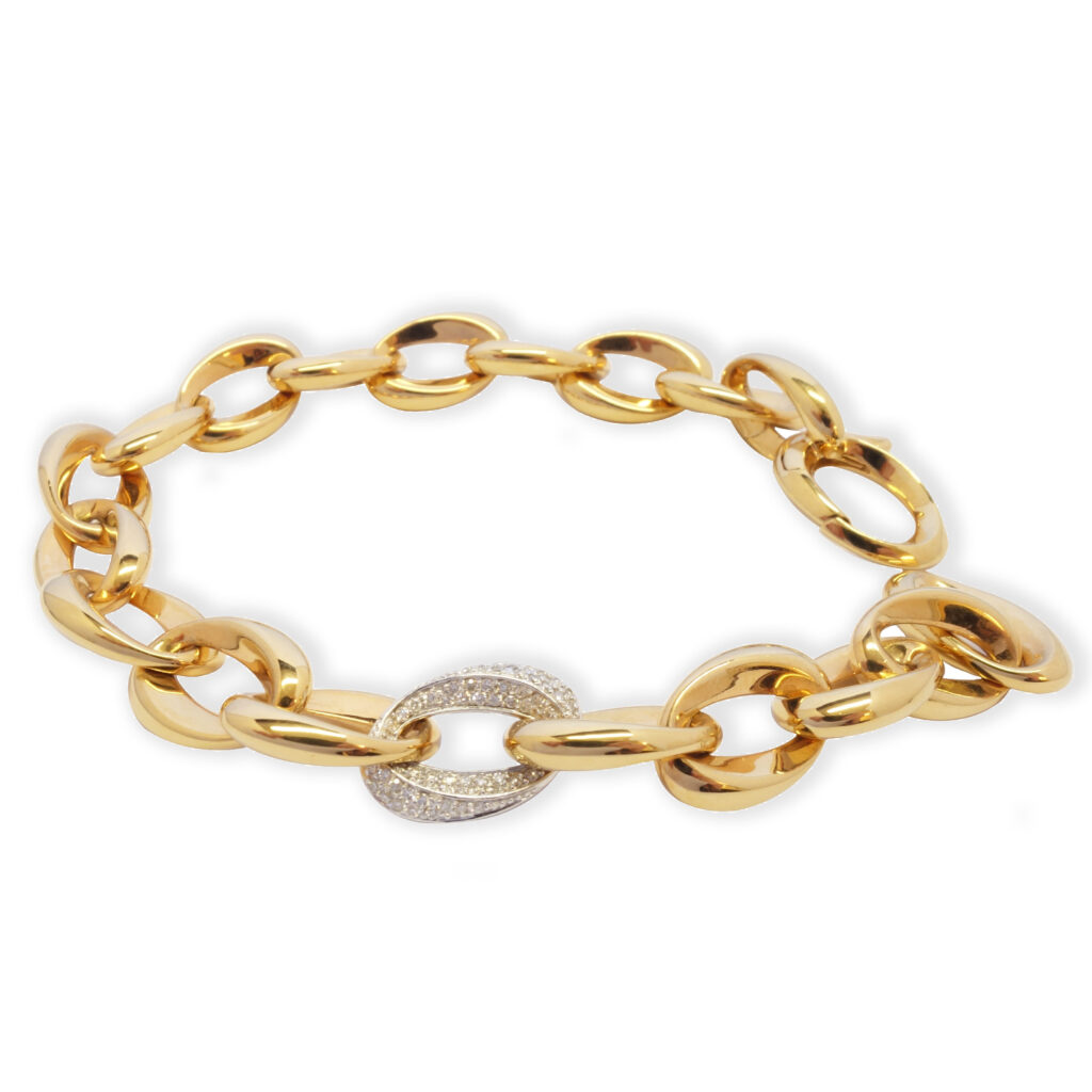 Rosé golden bracelet with diamonds