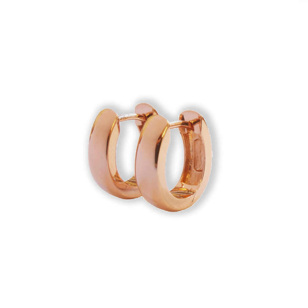 Rosé golden earrings