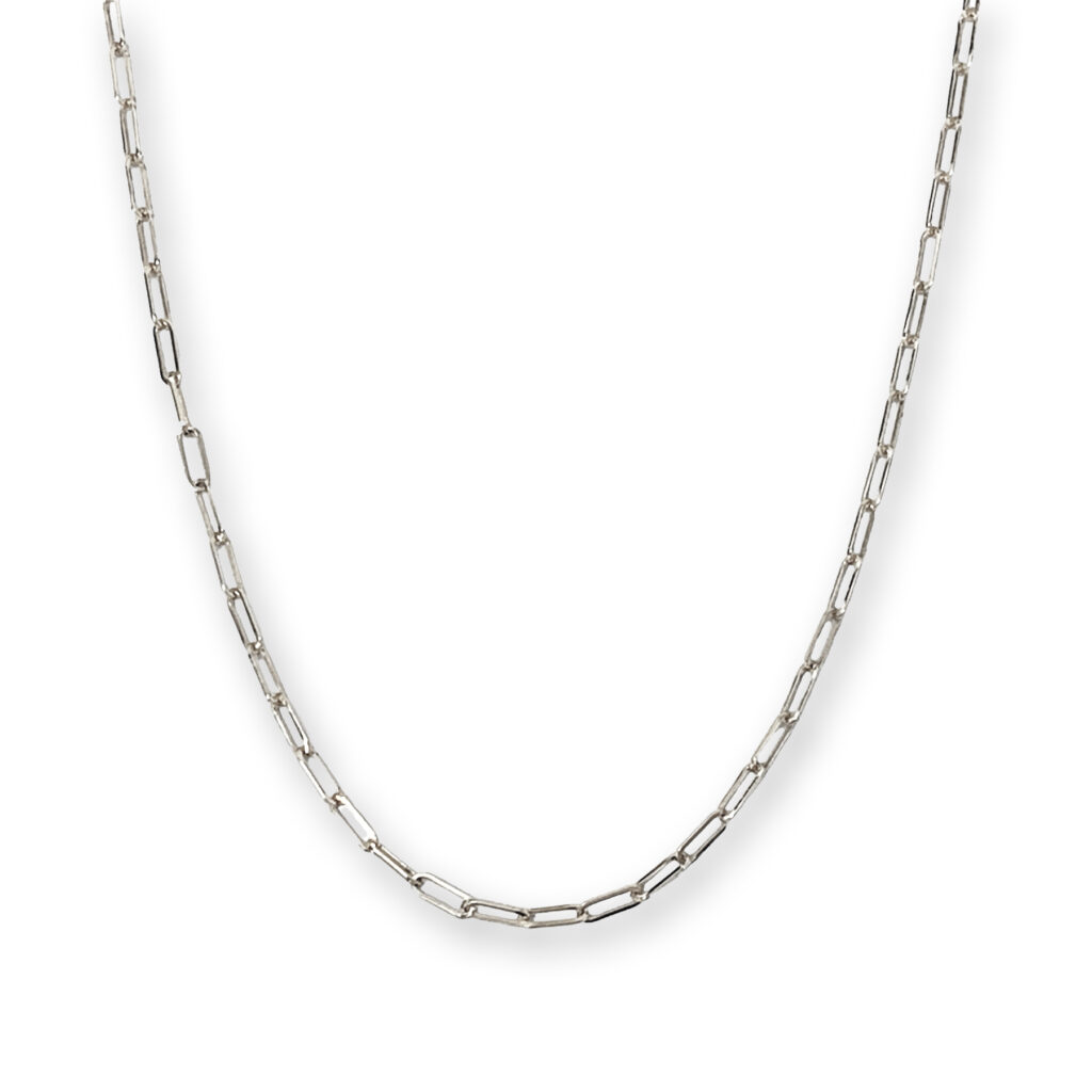 White golden necklace 51 cm