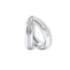 Drop shaped, rosé golden earrings with diamonds - Image 2