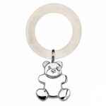 Silver rattle teddy bear