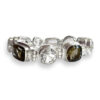 Silver bracelet with smokeyquartz and crystal - Image 3