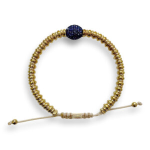 Yellow gold bracelet with blue sapphires