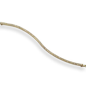 14 carat yellow golden bracelet with zirkonia