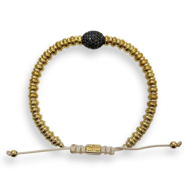 Yellow gold with black spinel