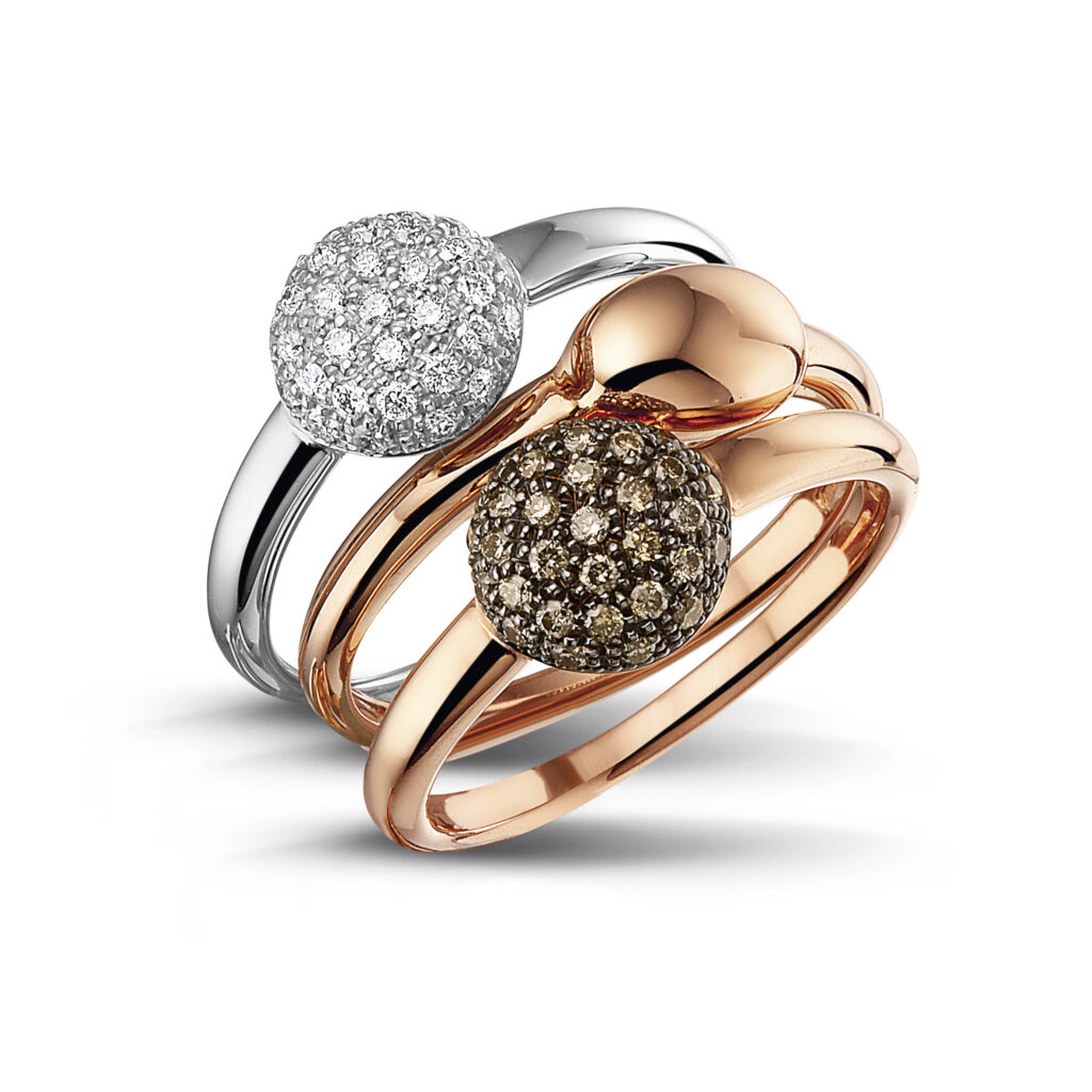 Rosé golden fantasy ring