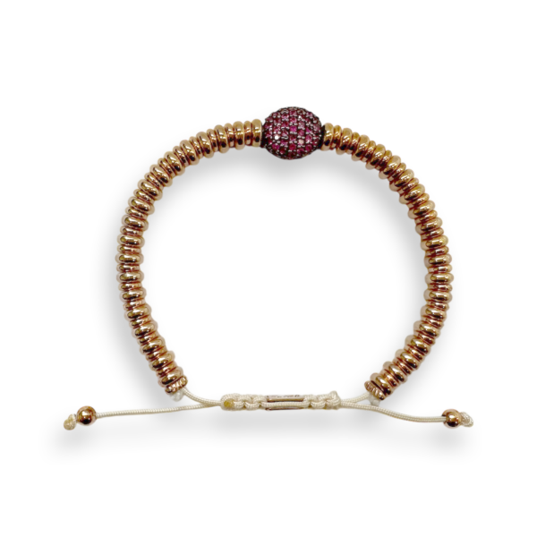 Rosé golden bracelet with rubies