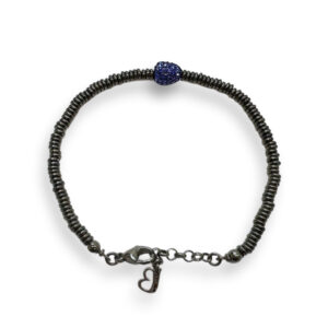 Black rhodium with blue sapphire