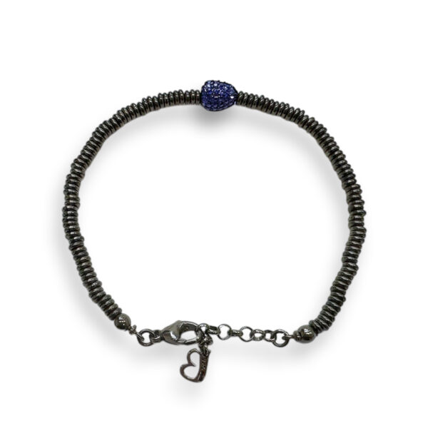 Black rhodium with blue sapphires