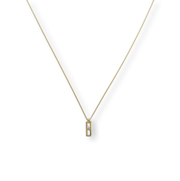 Yellowgolden necklace with diamond