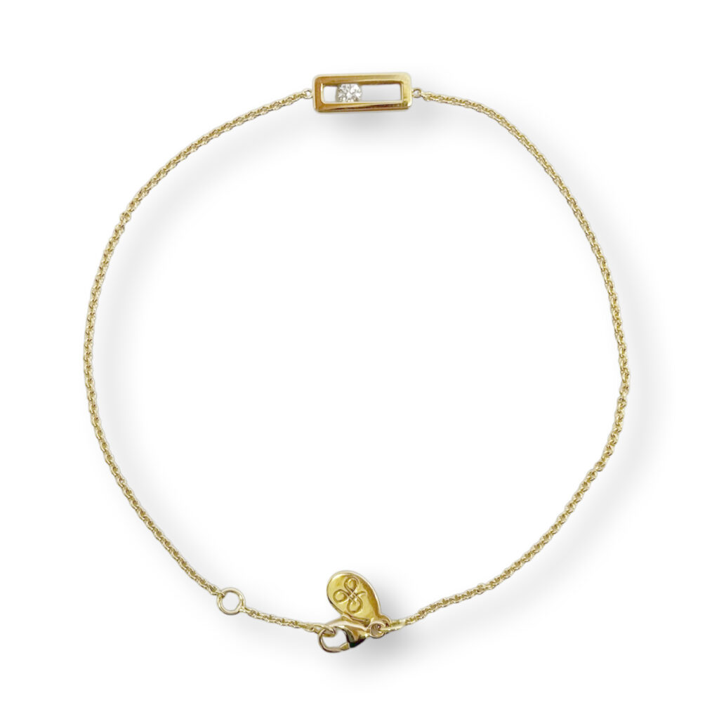 Yellowgolden bracelet with diamond