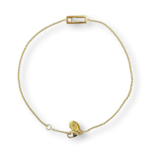 Yellow golden bracelet with diamond