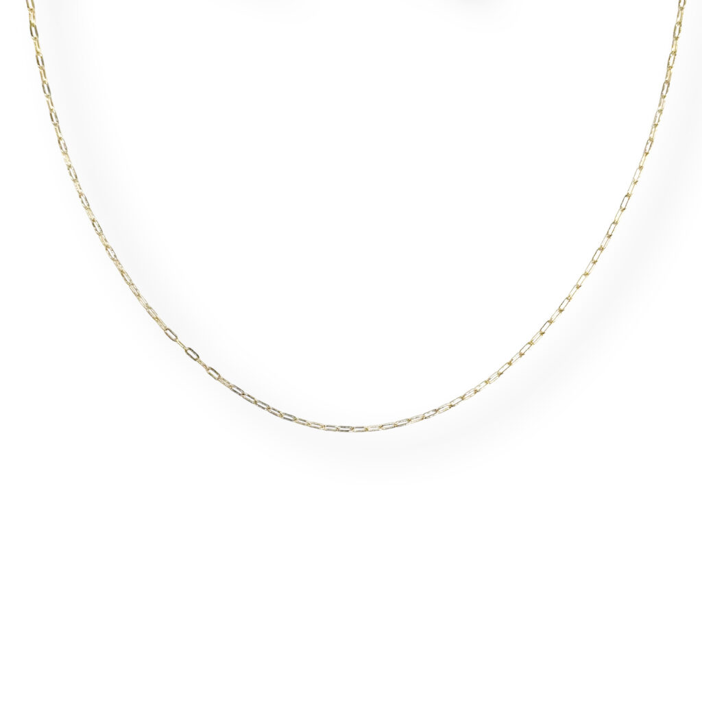 Yellow golden paperclip necklace